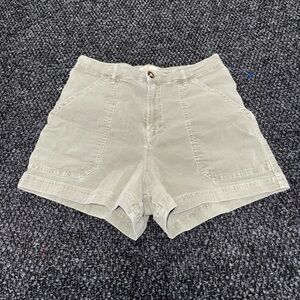 Marine Layer Utility Shorts Womens Size 6 Green Canvas Workwear Patch Pocket